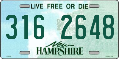 NH license plate 3162648