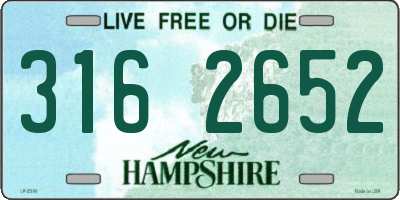 NH license plate 3162652