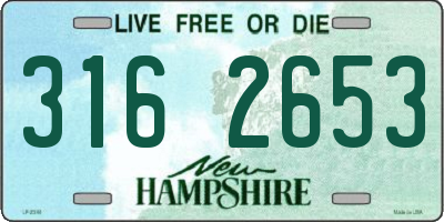 NH license plate 3162653
