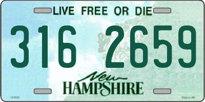 NH license plate 3162659