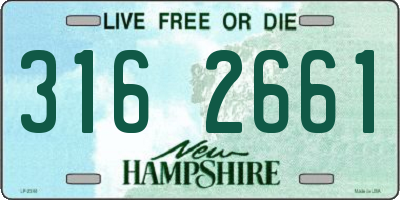 NH license plate 3162661