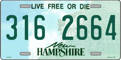 NH license plate 3162664