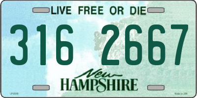 NH license plate 3162667
