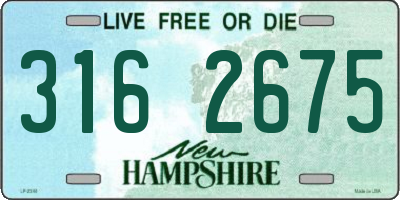 NH license plate 3162675
