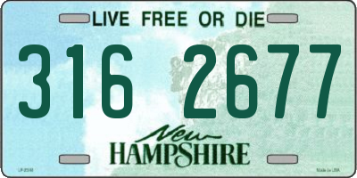 NH license plate 3162677