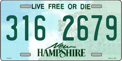 NH license plate 3162679