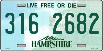 NH license plate 3162682