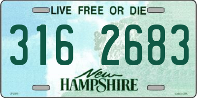NH license plate 3162683