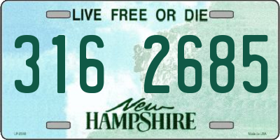 NH license plate 3162685