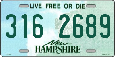 NH license plate 3162689
