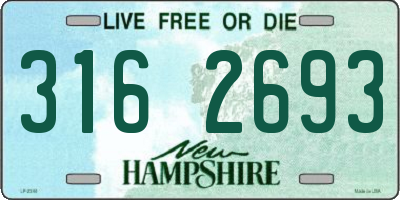 NH license plate 3162693