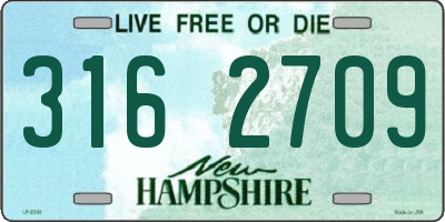 NH license plate 3162709