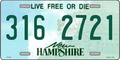 NH license plate 3162721