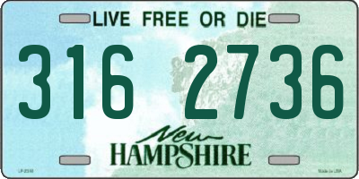 NH license plate 3162736