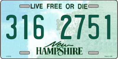 NH license plate 3162751