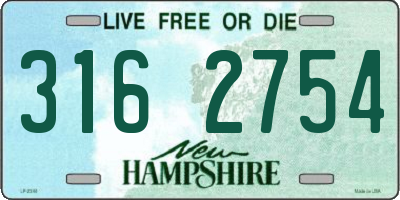 NH license plate 3162754