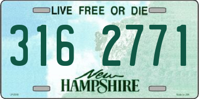 NH license plate 3162771