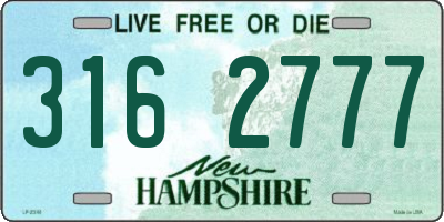 NH license plate 3162777