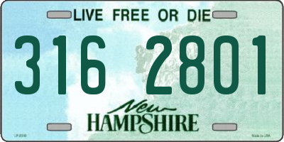 NH license plate 3162801