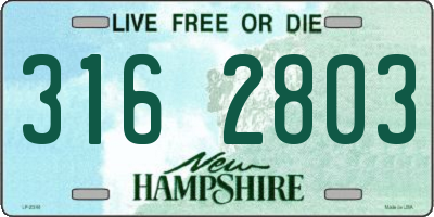 NH license plate 3162803