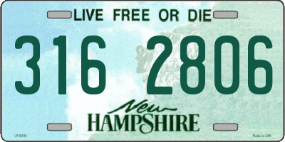 NH license plate 3162806
