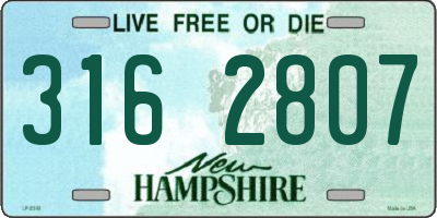 NH license plate 3162807