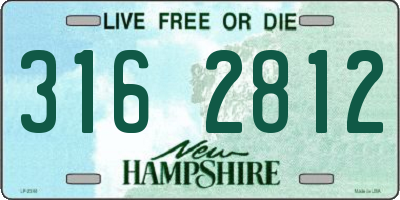 NH license plate 3162812