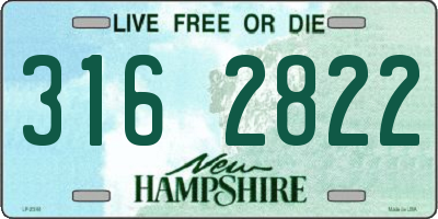 NH license plate 3162822