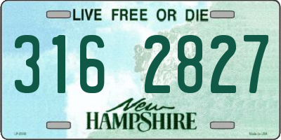 NH license plate 3162827