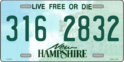 NH license plate 3162832