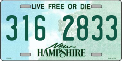 NH license plate 3162833
