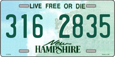 NH license plate 3162835