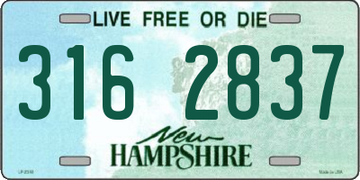 NH license plate 3162837
