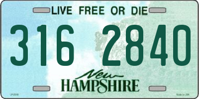 NH license plate 3162840