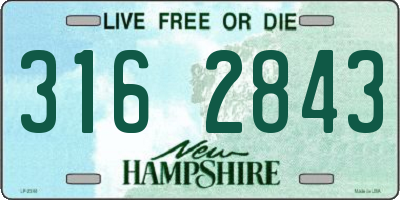 NH license plate 3162843