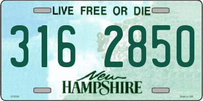 NH license plate 3162850