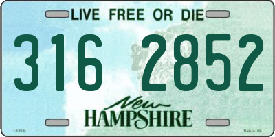NH license plate 3162852