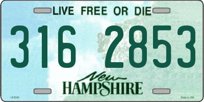 NH license plate 3162853
