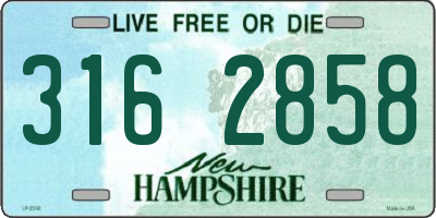 NH license plate 3162858