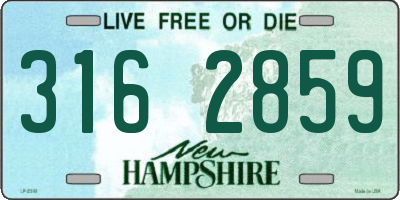 NH license plate 3162859