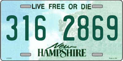 NH license plate 3162869