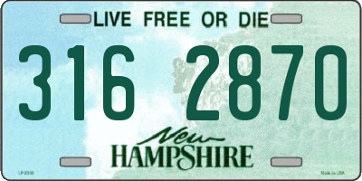 NH license plate 3162870
