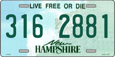 NH license plate 3162881