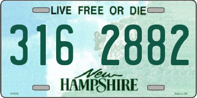 NH license plate 3162882