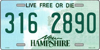 NH license plate 3162890