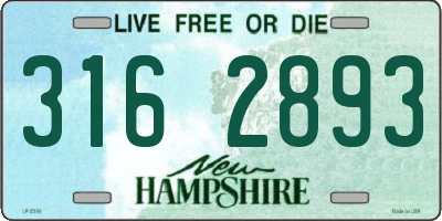 NH license plate 3162893