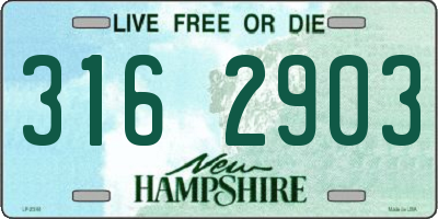 NH license plate 3162903