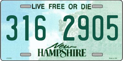 NH license plate 3162905