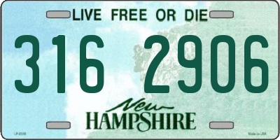 NH license plate 3162906