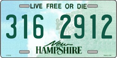 NH license plate 3162912
